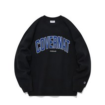 국내매장 정품 커버낫 COVERNAT 빅 아치 로고 기모 맨투맨 블랙