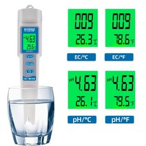 EC 983 디지털 PH 측정기 EC 테스터 3 in 1 PH EC 온도 측정기 교체 프로브 수질 모니터 수영장 용 순도 테스트 40, 중국, 3 in 1 EC 미터