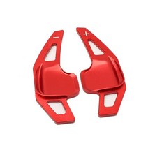 2Pcs 알루미늄 자동차 스티어링 휠 패들 시프터 기어 BMW 1 2 3 4 5 6 7 X1 X2 X4 X5 X6 i8 F10 F30 F18, 빨간