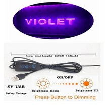 네온간판 조명 사인 아트 레터링 글씨 LED 인테리어 오픈 샵 카페 바 디스플레이 네온 001, 42.Violet - 60x40 Plus Gift bo