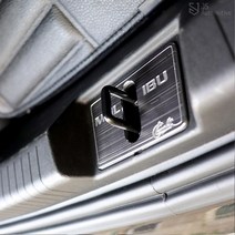 [JS AUTOMOTIVE] 쉐보레 올뉴말리부 더뉴말리부 용품 트렁크 도어스트라이커 엠블럼 로고 몰딩스티커 튜닝 패드, 실버