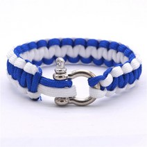 팔찌나침반 생존용품팔찌 손목 등산 낚시 써바이벌 나침반등반 로프 생존 낙하산 코드 팔찌 야외 긴급 남, 07 Blue