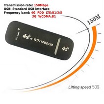 유심라우터 4G LTE 무선 USB 동글 모바일 광대역 150Mbps 모뎀 스틱 Sim 카드 라우터 홈 오피스 1 5 10 개, [03] C 1PC, 02 Black