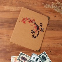 지폐 동전 수집 앨범 주화 대용량 취미 키덜트 240장 가능, 지폐수납 40장 + 동전수납 5장, F