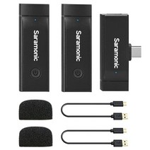 Saramonic 안드로이드용 무선 마이크 Blink GO-U1 무선 라발리에 마이크 노이즈 캔슬링 포함 삼성/LG/픽셀/안드로이드 타입-C 장치 유튜브 블로그 페이스북 라이, U2