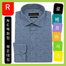 R@] 캐릭터 슬림핏(그레이색) 프린트무늬 ~!면혼방 캐주얼남방셔츠