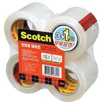 3M 스카치 포장용테이프 132R 3+1 투명 박스포장 택배