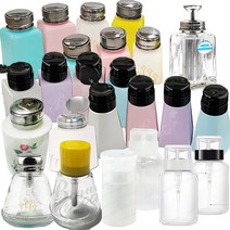 디스펜서 원터치 펌프공병 아세톤 펌프공병 리무버공병 공용기 멘다 220ml 200ml 70ml 국가고시 국시용 시험용 네일공병 도자기 강화유리, 16.블루/120ml/1ea