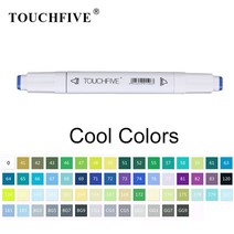 음주 측정기 Touch five멋진 컬러 아트 마커 더블 헤드 알코올 기반 브러시 펜, 167
