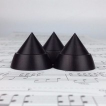 4 PAIR EBONY DIA 23MM 앰프 피트 스피커 충격 스파이크 오디오 콘 우드 HIFI 마운트 스탠드, Amplifier Feet