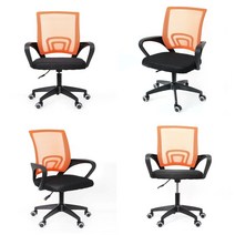 조립형 사무용 의자 메쉬 등받이 쿠션 체어 C3 오렌지 게이밍의자 PC의자