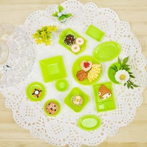 파스텔크래프트 미니어처 그릇*6호*연두 그릇&접시 12종 *I-05-201