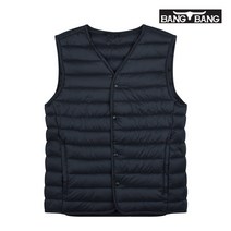뱅뱅 공용 경량 구스다운 베스트 검정 NEE62489