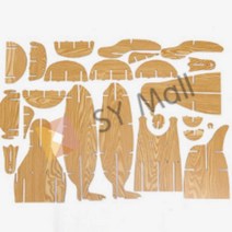 SY몰 DIY 펭귄 책장 72X23CM 브라운 도서관인테리어 도서관책장 서재인테리어