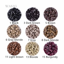 모세관튜브 실험기구 채혈관 온도조절 1000Pcs 5mm * 3mm 실리콘 마이크로 링/링크/비즈 팁 헤어 익스텐션, 08 Color  13  Blonde