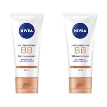 [독일직구] Nivea 니베아 모이스처 다크 비비크림 SPF15 50ml 2팩 BB 24H MOISTURE DARK