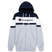 챔피온 남성용 후디 빅 앤 톨 후드 집업 네이비레드화이트, 5X, Navy/White/Grey