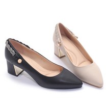 [AK PLAZA] [SAERA] C22P410 블랙 베이지 여성 투웨이 펌프스 5CM