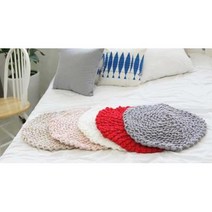 극세사 핸드메이드 고급 손뜨개질 방석 고시생 개인, 상세페이지 참조