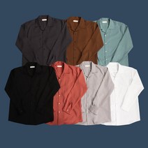 남자 7컬러 오픈카라 셔츠 남방 ~4XL 빅사이즈 WWO