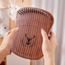 악기점 톤 스트링 하프 거문고 휴대 핑거 플레이 현 마호가니 하프 오르간 튜닝 레버, 브라운박스형