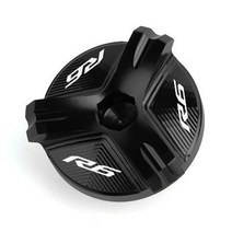 호환 오토바이부품 프레임 오토바이 CNC 엔진 오일 필러 캡 플러그 커버 야마하 YZF R1 R3 R6 1998-2020 2, 12 R6 Black