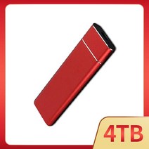 휴대용 M.2 SSD 1 테라바이트 HD 외장 솔리드 스테이트 하드 드라이브 USB3.1 고속 유형-C 저장 장치 노트, 03 Red 4TB