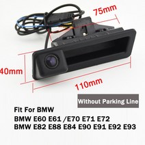 Bonroad-자동차 후방 백업 카메라 BMW 1 시리즈 F20 E87/3 E90 F30/5 E60 F10 /X3 F25 X4 F26/X5 E70, [02] No Parking Line, [01] 6V