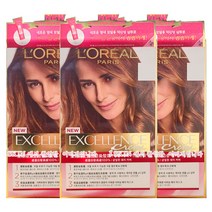 로레알 엑셀랑스 크림 염색약, 3개, 5.15호