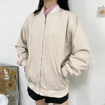 오버핏바람막이 여성 바람막이 야상 항공 점퍼 블루종