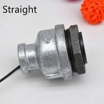 아연각관 플라스틱 아연 도금 램프 홀더 나사 전구 소켓 DN15 DN20 DN25 크리에이티브 레트로 산업 로프트 물 파이프 피팅, [02] T, [02] DN20