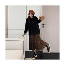 투피스 같은 느낌의 롱 원피스 빅사이즈 루즈핏