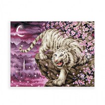 보석십자수 매화 백호맹호도 40X50, 상세페이지 참조