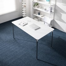 [3만원 즉시할인][스칸디아]커브 1400 스틸테이블 책상, 화이트