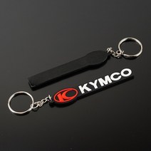 오토바이 바이크 KYMCO AK550 XCITING 400500 Downtown 125200i 300i 350i X-Down 키 홀더 액세서리 자수 키 체인 키링, 검정