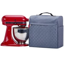 NICOGENA KitchenAid 키친에이드 틸트 헤드와 호환되는 스탠드 믹서 커버 4.3-4.7L 4.5-5쿼트 액세서리용 지퍼 포켓이 있는 먼지 랜턴 블랙 _235198, Grey-quilted_For Bowl Lift 5-8