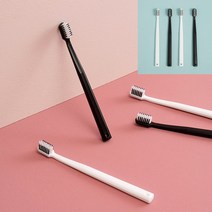 미세모 칫솔 4p 블랙 화이트 일회용칫솔휴대용칫솔 작은헤드칫솔 일회용칫솔치약 일회용칫솔 접이식칫솔 휴대용