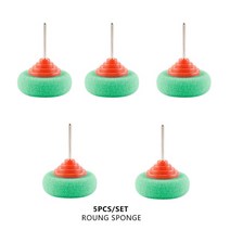 SPTA 미니 연마 스폰지 자동차 허브 용 2 인치 버핑 휠 스틸 림 버니싱 팩 폼, [01] 1 Sets, [04] 5 Green RoundSponge
