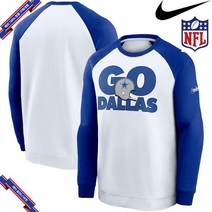 [미국정품] 396104 나이키 NFL팀 후드 맨투맨 집업 Dallas Cowboys Nike Fan Gear Throwback Go Helmet Sweatshirt - White