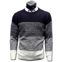 지큐 지큐/쿨제이 그라데이션 울 니트 스웨터 라운드 티셔츠