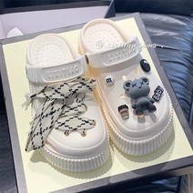 커스텀 곰돌이 샌들 쿠션 말랑 슬리퍼