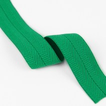 JSTrading (2마) 국산 헤링본 접밴드 (28컬러) 골지 컬러 칼라 바이어스 엘라스틱 고무 바인딩 밴드 고무줄, 16.그린