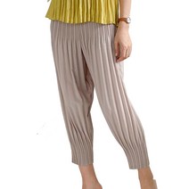 요루 알라딘 플리츠 승마바지 베이지 여자 여름 여성 냉장고 조거 주름 팬츠 당꼬 밴딩