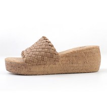 슈벅 코르크 위빙 스트랩 키높이 가보시 통굽 편한 샌들 6cm