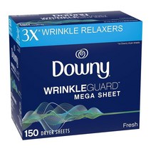 Downy 다우니 링클가드 메가 건조기시트 프레쉬향 150매 4팩