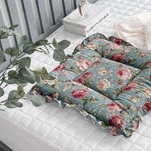 마이룸엔 로즈골드 플라워 꽃무늬 면 사각 방석