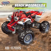 XingBao 07005 오프로드 자동차 시리즈 비치 오토바이 세트 빌딩 블록 MOC 벽돌 모든 차량 Juguetes, 01 XB-07005
