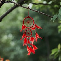 DFMEI MS6080 더블링 사틴라인 파모포몽 홈 깃털 공예품 벽식 차량용 홀더, DFMEI 대홍색, 11*45CM