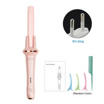 히피펌고데기 봉 아이롱 웨이브 고데기 ABS 전문가용 자동 컬링 아이론 온도 조절 일상 스타일링 도구 회전 홈 여행 선물 긴 머리용, 02 분홍색