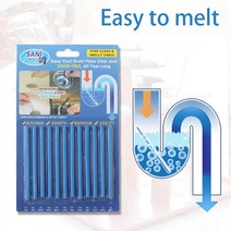 배수 청소 스틱 막힘 제거제 파이프 준설 하수도 오염 클리너 욕실 주방 싱크 도구 12 개 세트